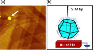 Electronic properties of hybrid Cu2S/Ru semiconductor/metallic-cage nanoparticles
